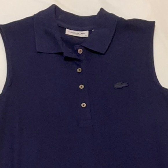 Lacoste sleeveless front button collar dress NWOT - Picture 2 of 2